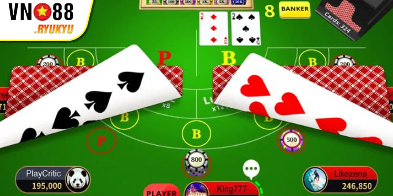 Sức hút của trò chơi Baccarat VN88